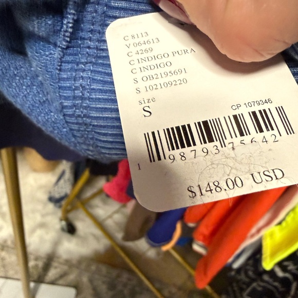 Free People We the Free Lou Day Cardi in Indigo Pura - Picture 8 of 8